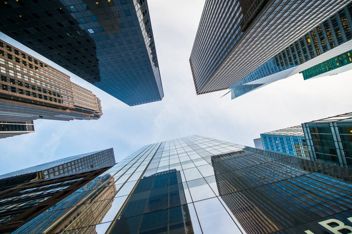 skyscrapers pictured from the bottom Elnur by Shutterstock